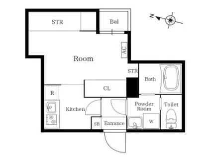 プレニーズ護国寺PREMIER(ワンルーム/3階)の間取り写真