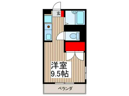 SUNNY PLACE I(ワンルーム/2階)の間取り写真