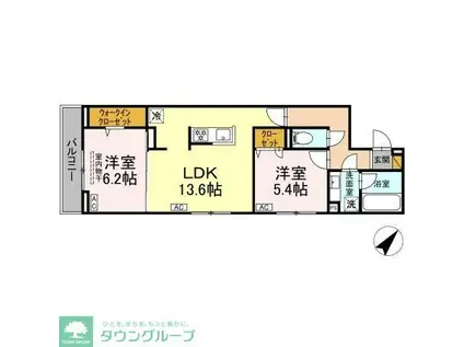 D-ROOM小久保(2LDK/3階)の間取り写真