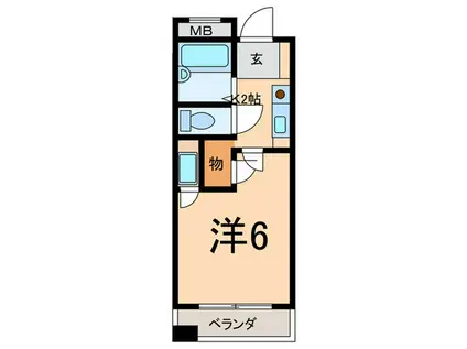 アール.ブリユット(1K/5階)の間取り写真