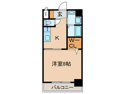 ROYAL CITY黒崎西(1K/4階)の間取り写真