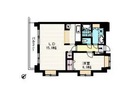 SATOMIー4番館(1LDK/6階)の間取り写真