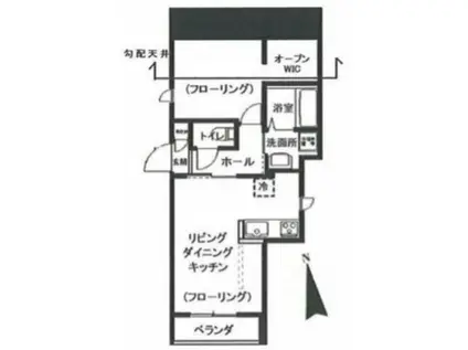 DIO DELL ACQUA西大井(1LDK/3階)の間取り写真