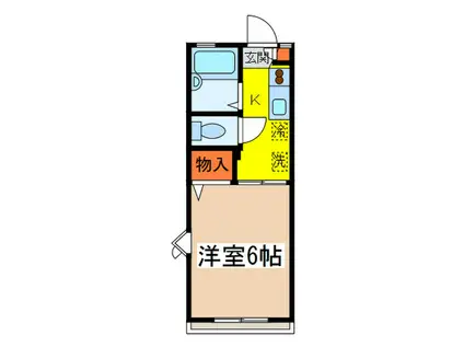 クレアール(1K/1階)の間取り写真