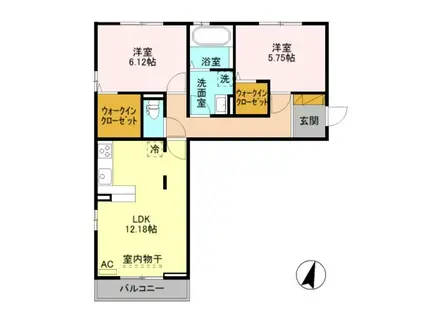 ルミナーレ(2LDK/3階)の間取り写真