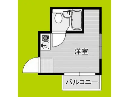 隆翔 今里(ワンルーム/6階)の間取り写真