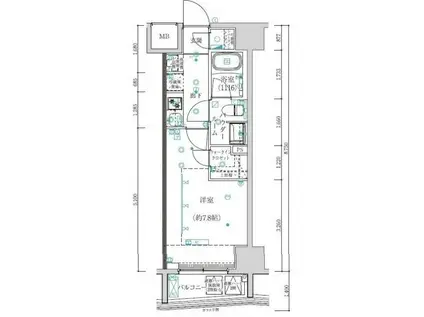 アルテシモ コルソ(1K/10階)の間取り写真