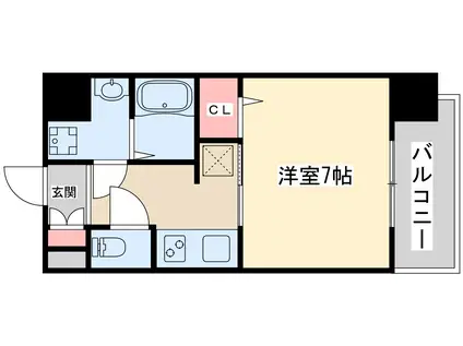 エスレジデンス福島グランデ(1K/2階)の間取り写真