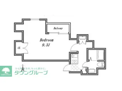 ゼルコバレジデンス(1K/5階)の間取り写真