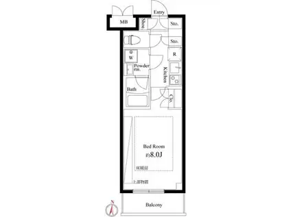 ARTECASA ALIVIE 綾瀬(1K/3階)の間取り写真