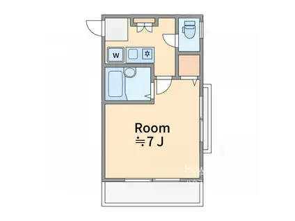 コートファイブ(1K/1階)の間取り写真