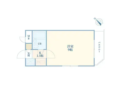 フラッツ相模原(1K/2階)の間取り写真