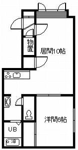 スターライトA(1LDK/2階)の間取り写真