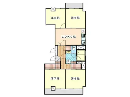 メゾン・ド・ソア(4LDK/4階)の間取り写真