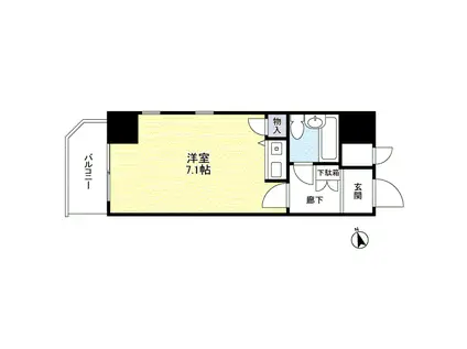 藤和シティコープ浅間町(1K/2階)の間取り写真