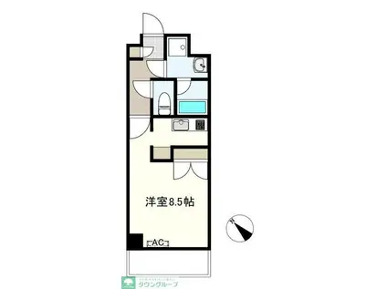 VILLAGEHOUSE 幕張本郷(1K/4階)の間取り写真