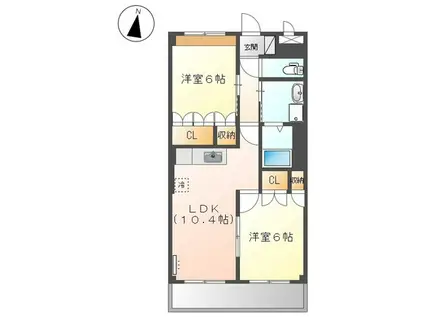 フルメゾン(2LDK/2階)の間取り写真