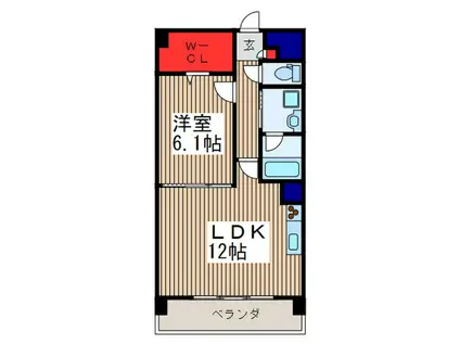 ル・コンフォール(1LDK/3階)の間取り写真