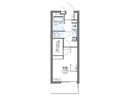 レオパレスカーネリアン片倉(1K/3階)の間取り写真