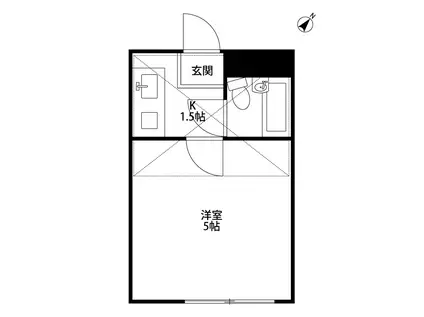 プラザドゥサビーネA(1K/2階)の間取り写真