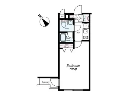 イアース東武練馬II(1K/4階)の間取り写真