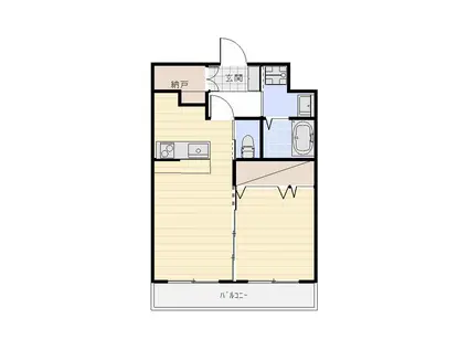 エスペランサ大門(1LDK/2階)の間取り写真