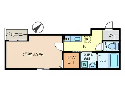 ソフィーナ金町(1K/3階)の間取り写真