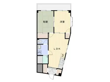 ハピネスハイツ(2LDK/3階)の間取り写真