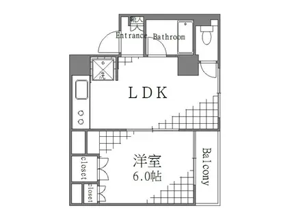 日暮里サンライズマンション(1LDK/5階)の間取り写真