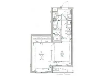 DIPS練馬春日町(1LDK/1階)の間取り写真