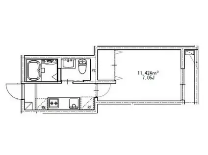 NOZOMIO田園調布(1K/1階)の間取り写真