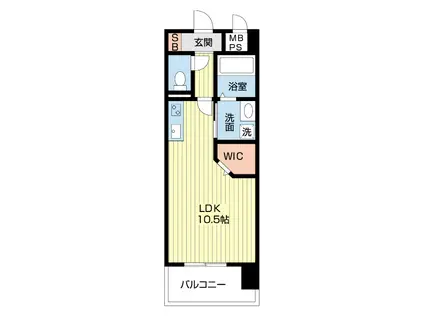 TWINKLE STAR 水前寺(ワンルーム/3階)の間取り写真