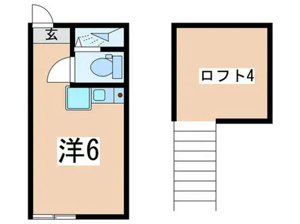 ユナイト横浜アカプルコ(ワンルーム/1階)の間取り写真