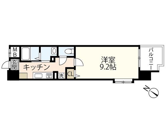 第17友建ビル(1K/2階)の間取り写真