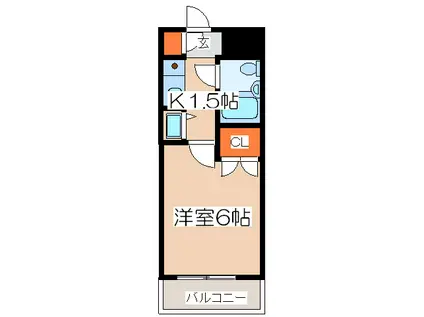 ジョイフル生田(1K/1階)の間取り写真