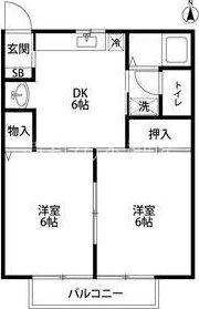 NOBLE RESIDENCE(2DK/1階)の間取り写真