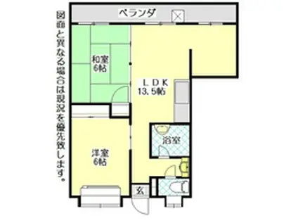 アメニティ2002(2LDK/3階)の間取り写真