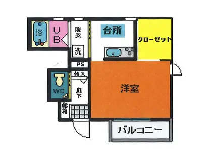 シャーメゾンレセーナ(1K/1階)の間取り写真