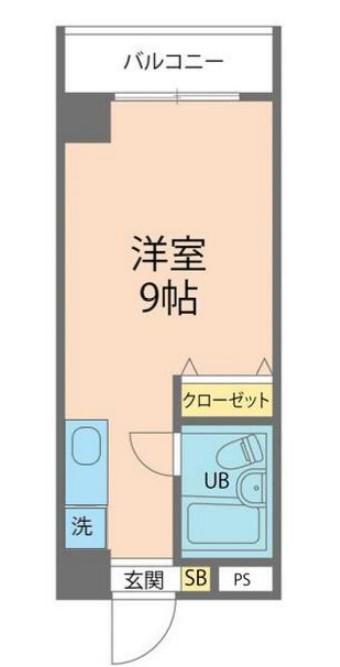 第2藤ビル(ワンルーム/3階)の間取り写真