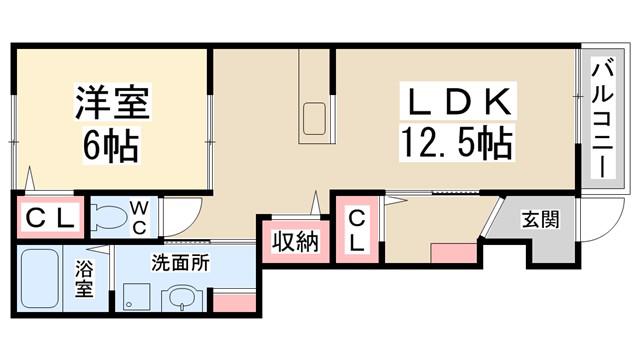 グランドステージ(1LDK/1階)の間取り写真