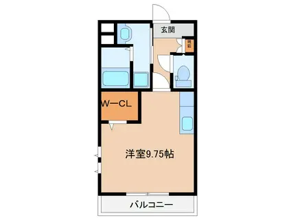 MINC ♯(ワンルーム/2階)の間取り写真