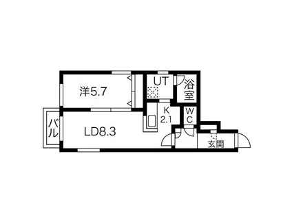 ANAX BRILLER24(1LDK/2階)の間取り写真