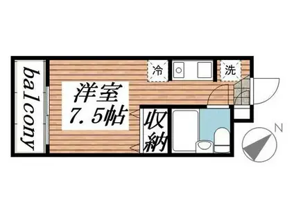 メゾン・ド・エスティーム(ワンルーム/3階)の間取り写真