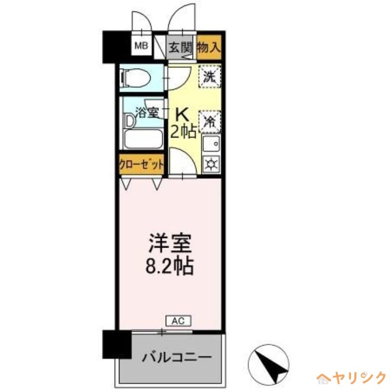 UMEX-7(1K/5階)の間取り写真