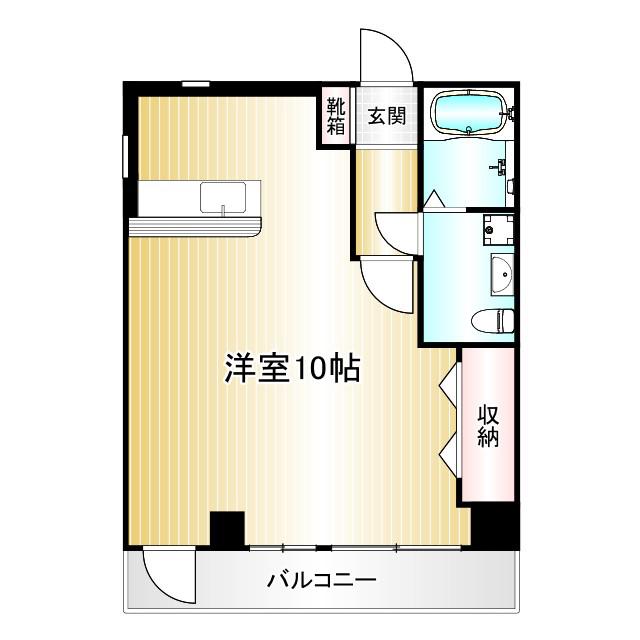 ミキハウス(ワンルーム/3階)の間取り写真
