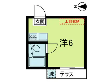 ドミー東高円寺F(ワンルーム/1階)の間取り写真