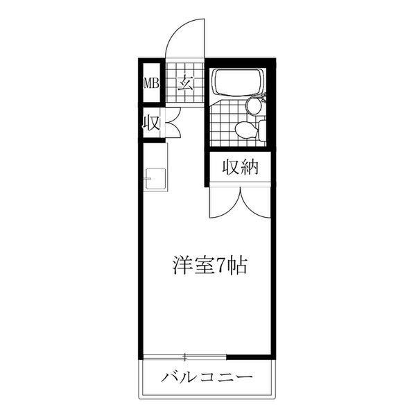 メゾンド・スクワール(ワンルーム/1階)の間取り写真