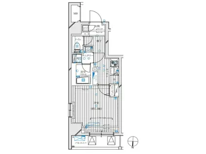 ライズコート住吉(1K/5階)の間取り写真