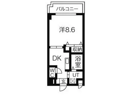 グランドール萩山(1K/2階)の間取り写真