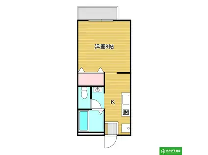 レジデンスおしの(1K/1階)の間取り写真